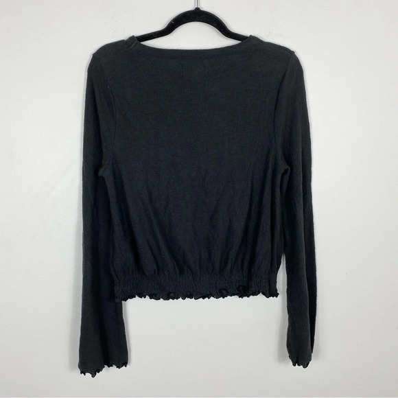 Madewell Texture&Thread Black Trumpet Sleeve Top - Picture 7 of 7